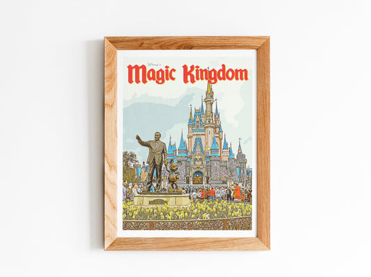 Magic Kingdom Retro Print