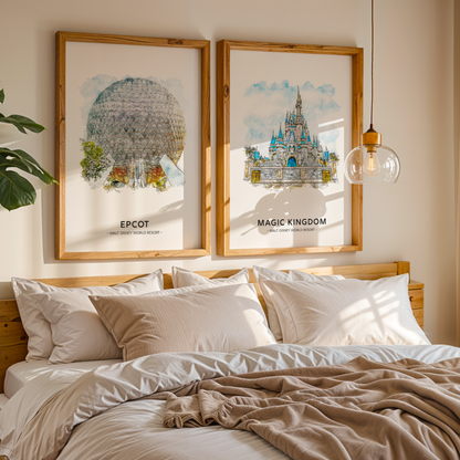 Walt Disney World 4 Park Art Print Bundle