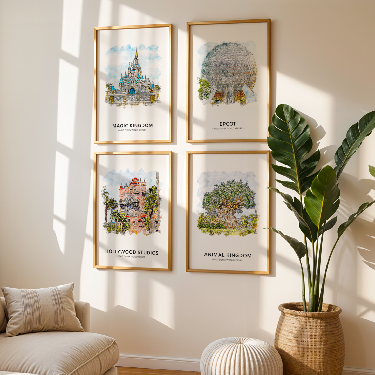 Walt Disney World 4 Park Art Print Bundle