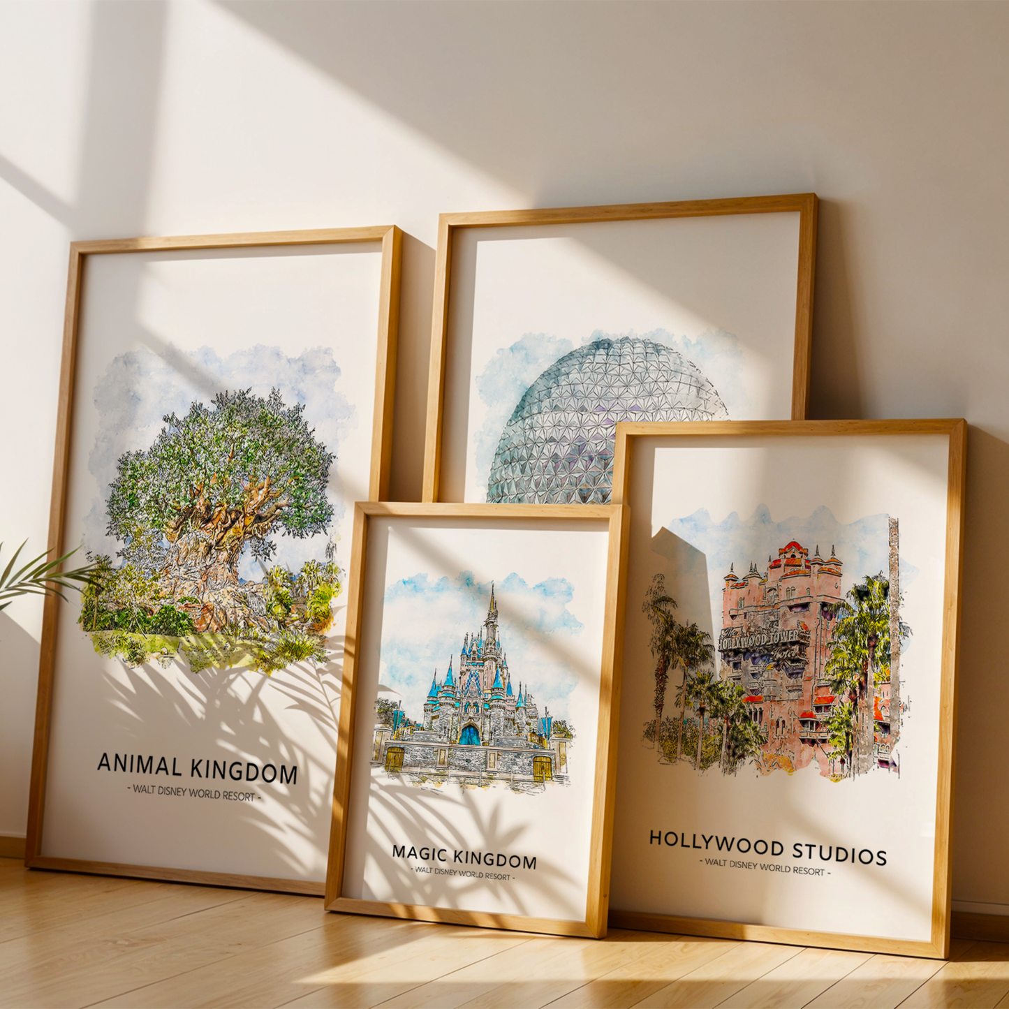 Walt Disney World 4 Park Art Print Bundle
