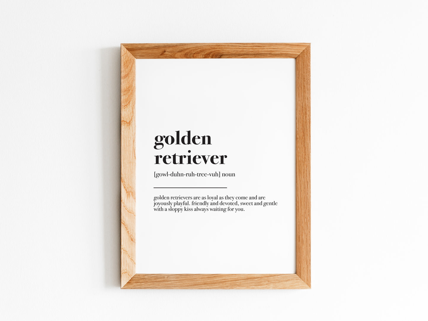 Golden Retriever Dictionary Definition Print