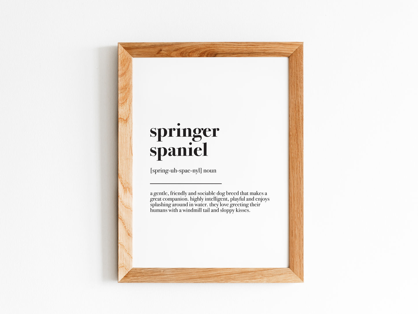 Springer Spaniel Dictionary Definition Print