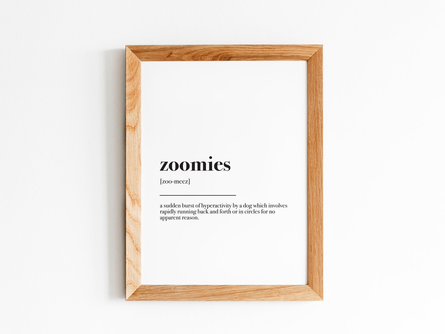 Zoomies Dictionary Definition Print